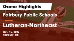 Fairbury Public Schools vs Lutheran-Northeast  Game Highlights - Oct. 15, 2022