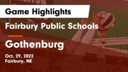 Fairbury Public Schools vs Gothenburg  Game Highlights - Oct. 29, 2022