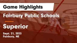 Fairbury Public Schools vs Superior  Game Highlights - Sept. 21, 2023