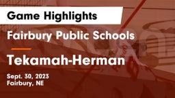 Fairbury Public Schools vs Tekamah-Herman  Game Highlights - Sept. 30, 2023