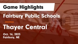 Fairbury Public Schools vs Thayer Central  Game Highlights - Oct. 16, 2023