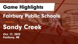Fairbury Public Schools vs Sandy Creek  Game Highlights - Oct. 17, 2023