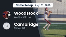 Recap: Woodstock  vs. Cambridge  2018