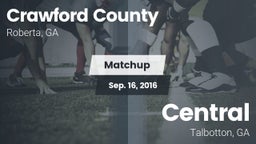 Matchup: Crawford County vs. Central  2016