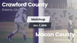 Matchup: Crawford County vs. Macon County  2016
