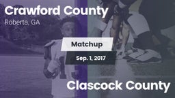 Matchup: Crawford County vs. Clascock County 2017
