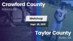 Matchup: Crawford County vs. Taylor County  2018