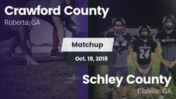 Matchup: Crawford County vs. Schley County  2018
