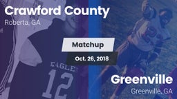 Matchup: Crawford County vs. Greenville  2018