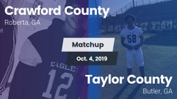 Matchup: Crawford County vs. Taylor County  2019
