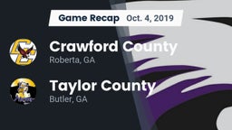 Recap: Crawford County  vs. Taylor County  2019