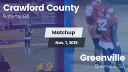 Matchup: Crawford County vs. Greenville  2019