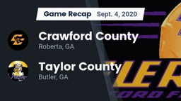 Recap: Crawford County  vs. Taylor County  2020