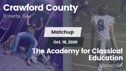 Matchup: Crawford County vs. The Academy for Classical Education 2020