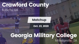Matchup: Crawford County vs. Georgia Military College  2020