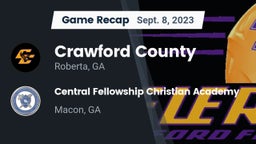 Recap: Crawford County  vs. Central Fellowship Christian Academy  2023