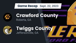 Recap: Crawford County  vs. Twiggs County  2023