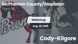 Matchup: McPherson vs. Cody-Kilgore 2018