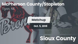 Matchup: McPherson vs. Sioux County 2018