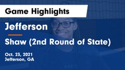 Jefferson  vs Shaw (2nd Round of State) Game Highlights - Oct. 23, 2021