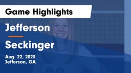 Jefferson  vs Seckinger  Game Highlights - Aug. 22, 2023