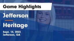 Jefferson  vs Heritage Game Highlights - Sept. 14, 2023