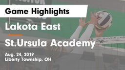 Lakota East  vs St.Ursula Academy Game Highlights - Aug. 24, 2019