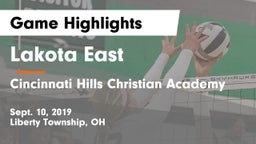 Lakota East  vs Cincinnati Hills Christian Academy Game Highlights - Sept. 10, 2019