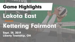 Lakota East  vs Kettering Fairmont Game Highlights - Sept. 28, 2019