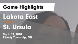 Lakota East  vs St. Ursula Game Highlights - Sept. 19, 2020