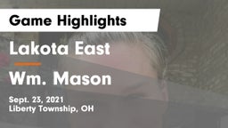 Lakota East  vs Wm. Mason  Game Highlights - Sept. 23, 2021