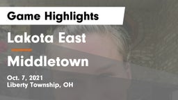 Lakota East  vs Middletown  Game Highlights - Oct. 7, 2021
