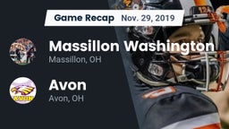 Recap: Massillon Washington  vs. Avon  2019