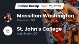 Recap: Massillon Washington  vs. St. John's College  2023