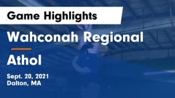 Wahconah Regional  vs Athol  Game Highlights - Sept. 20, 2021