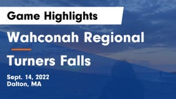 Wahconah Regional  vs Turners Falls Game Highlights - Sept. 14, 2022