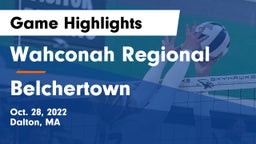 Wahconah Regional  vs Belchertown Game Highlights - Oct. 28, 2022