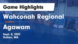 Wahconah Regional  vs Agawam  Game Highlights - Sept. 8, 2023