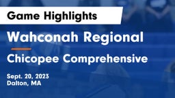 Wahconah Regional  vs Chicopee Comprehensive  Game Highlights - Sept. 20, 2023