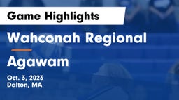Wahconah Regional  vs Agawam  Game Highlights - Oct. 3, 2023