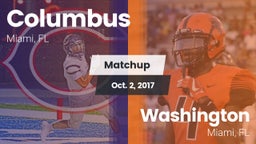 Matchup: Columbus  vs. Washington  2017