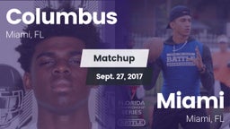 Matchup: Columbus  vs. Miami  2017