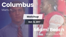 Matchup: Columbus  vs. Miami Beach  2017