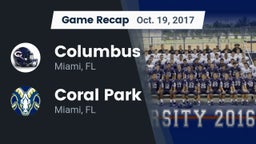 Recap: Columbus  vs. Coral Park  2017