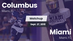 Matchup: Columbus  vs. Miami  2018