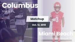 Matchup: Columbus  vs. Miami Beach  2018