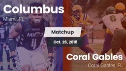 Matchup: Columbus  vs. Coral Gables  2018