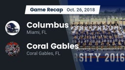 Recap: Columbus  vs. Coral Gables  2018