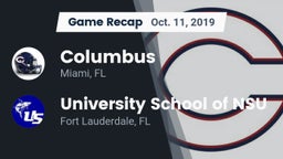 Recap: Columbus  vs. University School of NSU 2019