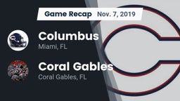 Recap: Columbus  vs. Coral Gables  2019